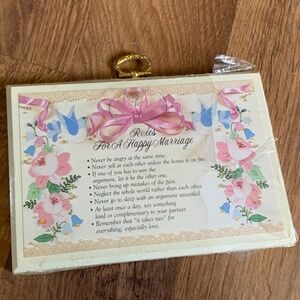 Vintage Marriage Rules Sign